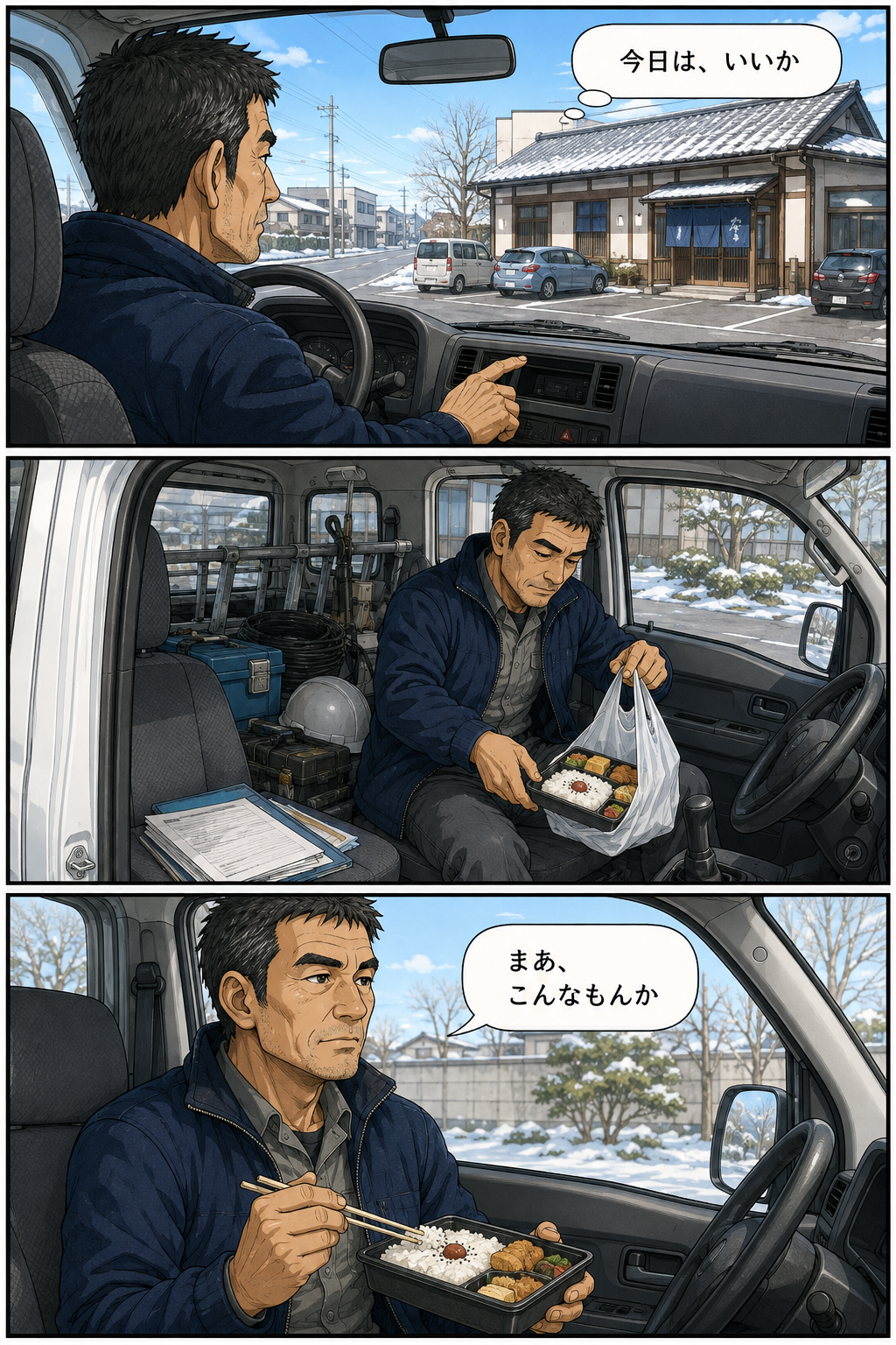 まち中華(大衆食堂)を舞台にした読み切り漫画 第2ページ